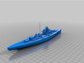 cuirassé bismarck 1 1000 des véhicules Modèle 3d battleship cuirassés de modèle 3d print model - Mito3D