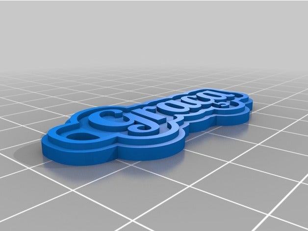 gra 2mm chaveiros personalizado 3D print model - Mito3D