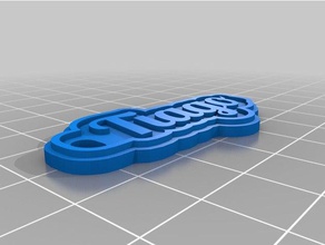 2mm tiago Anahtarlık özelleştirilmiş 3d print model - Mito3D