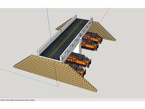 ho scale overpass 4 trains allowed hobby bridge model train 3d print model - Mito3D