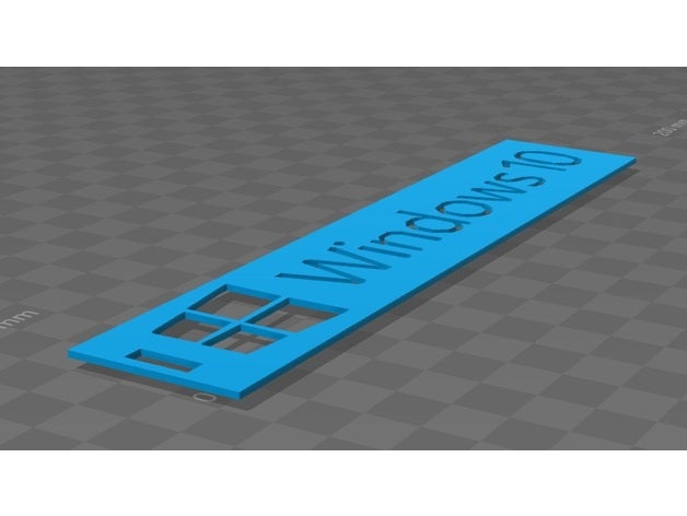 windows 10 Anahtarlık 8 3D print model - Mito3D