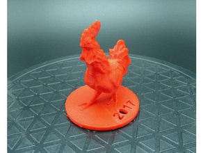 chinese year rooster art 2017 animal new lunar 3d print model - Mito3D