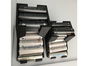 aa & aaa batterie titulaires les conteneurs support de pile titulaire 3d print model - Mito3D