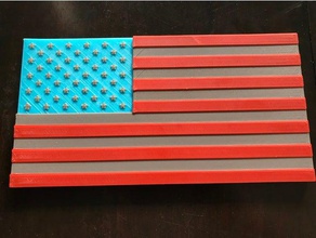 bandeira americana sinais e logotipos 3d print model - Mito3D