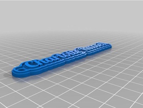 charlotte keychains customized 3d print model - Mito3D