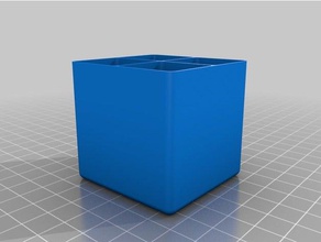 square tray 4 sections organization customized 3d print model - Mito3D