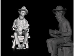 nonno statua - abuelo estatua de grand-p re exploraciones & réplicas adornos figurilla estatuilla los ornements soprammobili statuetta 3d print model - Mito3D