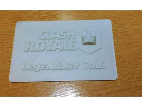 clash royale legendäre Spieler-Karte Spiele 3d print model - Mito3D