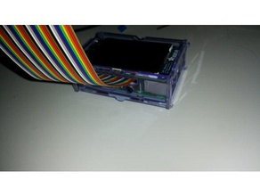 raspberry pi apilable caso de la pantalla electrónica 28 pitft adafruit lasercut láser corte 3 vivienda 3d print model - Mito3D