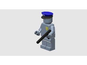minifig de policía la persona playsets lego en miniatura las miniaturas minifiguras (minifigures) juguete 3d print model - Mito3D