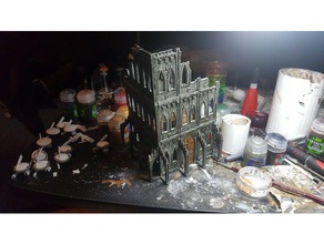 ruinas de la ciudad las esculturas catedral iglesia pared 3d print model - Mito3D