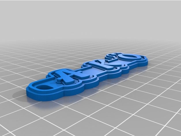 ak indietro i portachiavi su misura 3D print model - Mito3D