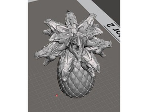 nutitious beast creatures dragon hybrid hydra mashup pineapple 3d print model - Mito3D