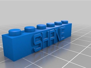 mi personalizados bloque lego collar llavero de shane juguetes construcción personalizado 3d print model - Mito3D