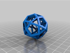 icosidodeca25 math art customized 3d print model - Mito3D