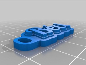 b ci kulcstart de porte-clés personnalisé 3d print model - Mito3D