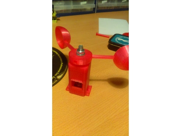 anemômetro raspberry pi de aprendizagem velocidade do vento 3D print model - Mito3D