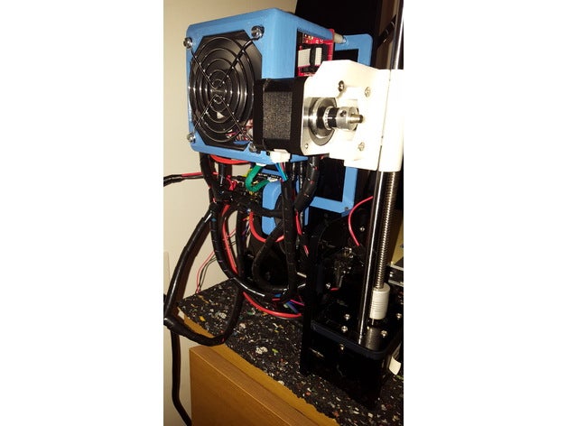 anet a8 pcb mosfet holder fans 3d printer parts fan 40mm 80mm 3D print model - Mito3D
