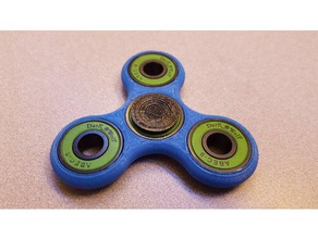 spinner button concave gadgets 3d print model - Mito3D