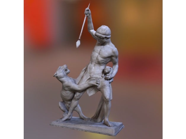 pantera cacciatore scansioni & repliche La stampa 3d Scansione animale classico il patrimonio culturale greco hunter uomo mitologia panther scandinavi la scultura 3D print model - Mito3D