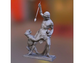 panter avcısı tarama ve kopyaları 3d baskı hayvan klasik kültürel miras Yunan avcı adam mitoloji İskandinav heykel 3d print model - Mito3D