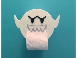 boo - toilet paper holder household home mario 3d print model - Mito3D