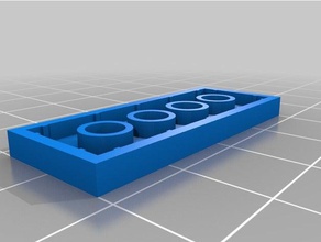 gamba 2x4 costruzione di giocattoli su misura 3d print model - Mito3D