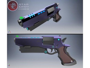 sizi model 38 special duty revolver props inventor prop star army 3d print model - Mito3D
