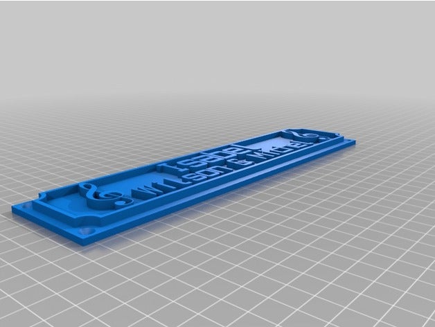 il mio personalizzato custumizable targhetta icone di isabel office su misura 3D print model - Mito3D