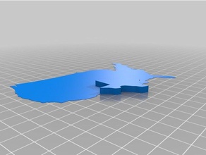meine angepasste zusammenhängenden Vereinigten Staaten prism Karte lernen kundengebundene 3d print model - Mito3D