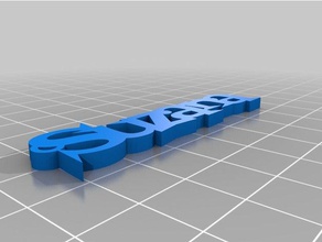 il mio personalizzato semplice personalizzate di nome portachiavi suzana i su misura 3d print model - Mito3D