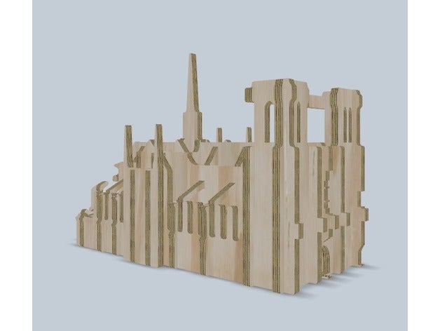 notre dame puzzle Kunst Architektur Denkmal 3D print model - Mito3D