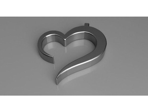 pendentif cœur bijoux les cœurs valentin la saint-valentin saint 3d print model - Mito3D