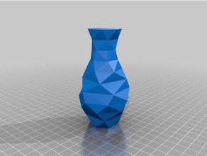 parametrische low-random-poly-sinus-vase Mathe-Kunst low-poly parametric random sinus vase 3d print model - Mito3D