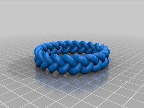 özelleştirilmiş tek strand braid benim bilezik 3d print model - Mito3D