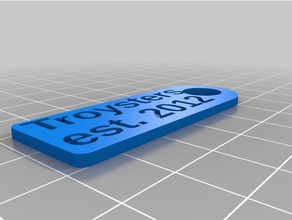 my customized simple key tag troysers organization 3d print model - Mito3D