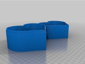 heart containers customized 3d print model - Mito3D