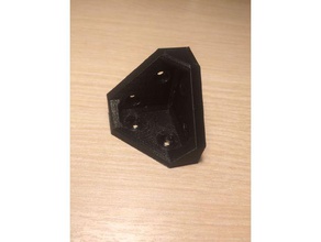 simple corner bracket parts angle connector mounts triangle 3d print model - Mito3D