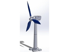 turbine de vent L'impression 3d 3dprintable L'imprimante l'énergie alternative la création creative fonctionnelle verte multi-partie puissance 3d print model - Mito3D
