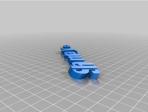 özelleştirilmiş iamburny benim metin - isim Anahtarlık keyfob organizasyon 3d print model - Mito3D