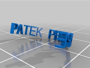 patek Inschrift ring Ringe kundengebundene 3d print model - Mito3D