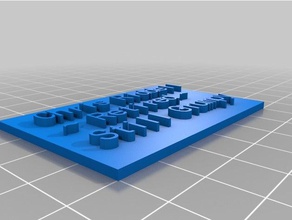 my customized cr plate 3d print model - Mito3D