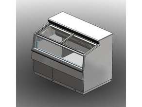 kurz-Kühler-Modell Lebensmitteleinzelhandel Kühler - Befestigungen Einzelhandel 3d print model - Mito3D