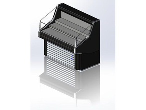 curta cooler do modelo de varejo supermercado refrigerador dispositivos elétricos mercearia 3d print model - Mito3D