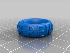 il mio testo personalizzato anello bracciale corona cosa moda su misura 3d print model - Mito3D