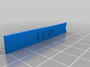 leo name plate customized 3d print model - Mito3D
