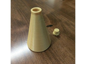 cone garrafa parafuso tampa do frasco recipientes garrafas a caixa recipiente balão rosca triângulo 3d print model - Mito3D