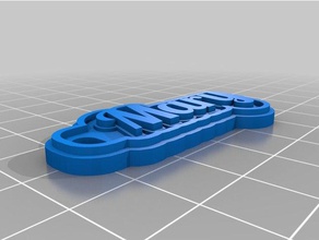 minha personalizado de várias linhas tag chaveiro maria chaveiros 3d print model - Mito3D