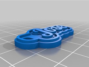 my customized multiline tag keychain jose keychains 3d print model - Mito3D