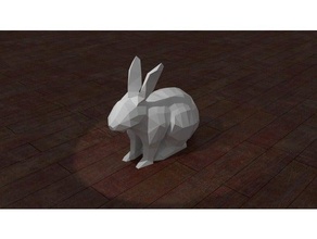 baja poli conejo de conejito a los animales animal en la licuadora 3d print model - Mito3D